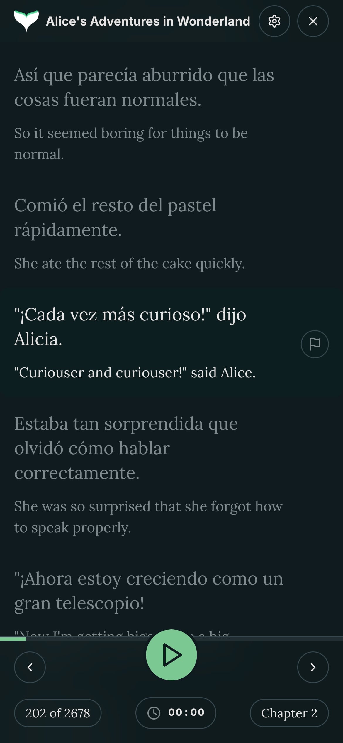 EchoLingo reader on iPhone